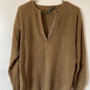GC Gudrun Sjöden 100% Cotton Ribbed Henley Sweater